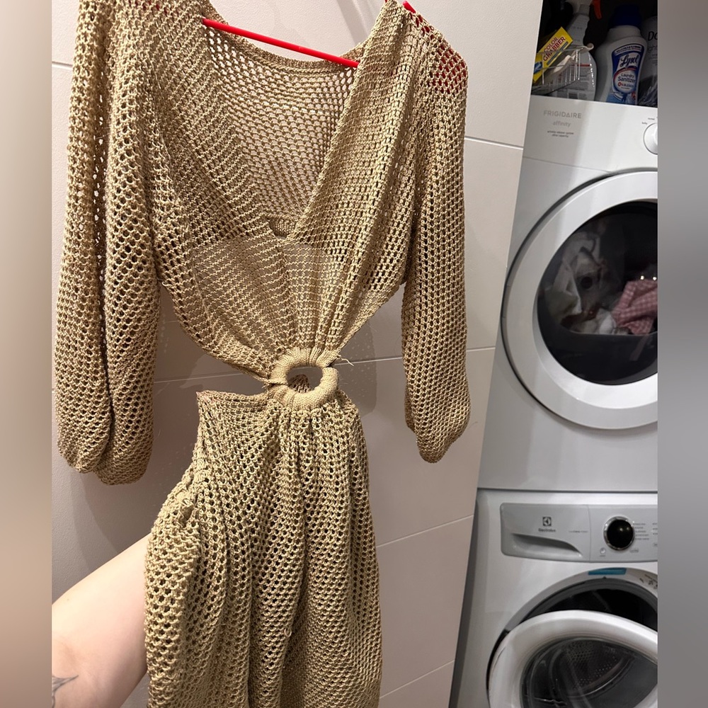 Crochet Cut Out SwimSuit CoverUp